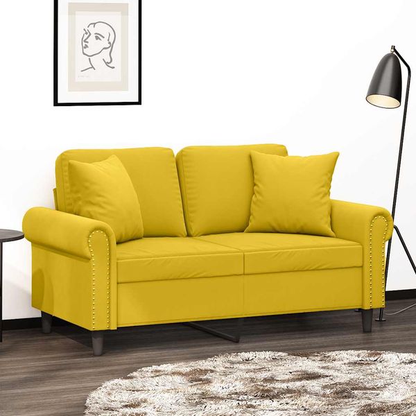 vidaXL Dekoratívne vankúše 2 ks žlté 40x40 cm zamat