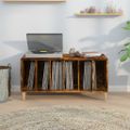 vidaXL Skrinka na platne dymový dub 100x38x48 cm kompozitné drevo