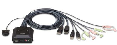 ATEN 2-port DisplayPort KVM, audio