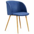 vidaXL 5-dielna jedálenská súprava, látka, modrá