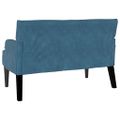 vidaXL Chesterfield lavica Modrá 112 x 65,5 x 75 cm Zamat