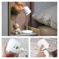 LED stolná lampa ABBIE, dobíjacia, biela