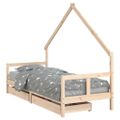 vidaXL Rám detskej postele so zásuvkami 80x200 cm masívna borovica