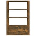 vidaXL Komoda dymový dub 80x30x119,5 cm spracované drevo
