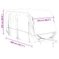 vidaXL Poťah na karavan sivý 460x250x220 cm netkaná textília