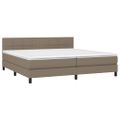 vidaXL Boxspring posteľ s matracom sivohnedý 200x200 cm látka