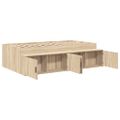 vidaXL Rám postele s dverami Sonoma dub 100 x 200 cm Kompozitné drevo