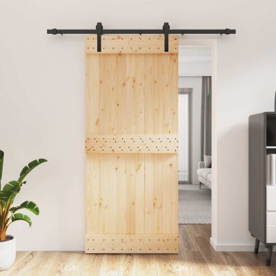 vidaXL Posuvné dvere Prírodná a čierna 90 x 210 cm