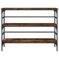 vidaXL Konzolový stolík dymový dub 100x32x75 cm kompozitné drevo