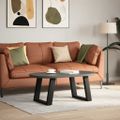 vidaXL Nohy konferenčného stolíka v tvare U, 2 ks, čierne, 50 x (42-43) cm, oceľové