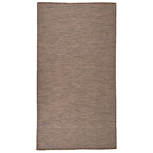 vidaXL Vonkajší koberec s plochým tkaním 80x150 cm hnedý