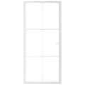 vidaXL Vnútorné dvere 93x201,5 cm biele ESG sklo a hliník
