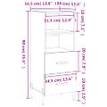 vidaXL Komoda čierna 34,5x34x90 cm spracované drevo