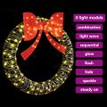 vidaXL Veniec 150 LED Teplá biela 121 x 121 x 10 cm Ratan