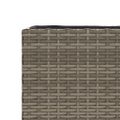vidaXL Kvetináč s kolieskami 3 nádoby sivý 105x30x32 cm polyratan