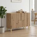 vidaXL Servírovacia skriňa Dub artisan 89 x 34,5 x 60 cm
