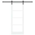 vidaXL Posuvné dvere ORKDAL Biela a čierna 83 x 211 cm
