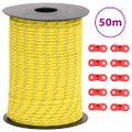 vidaXL Stanové lano s reflexnými pásikmi a napinákmi 50 m 3 mm