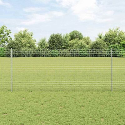 vidaXL Zabudovaný plotový stĺpik 5 ks Strieborná 140 cm