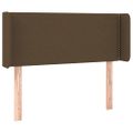 vidaXL Čelo postele s LED tmavohendé 83x16x78/88 cm látka