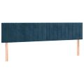 vidaXL Posteľný rám boxsping s matracom tmavomodrý 160x200 cm zamat