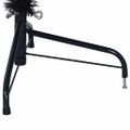 vidaXL Umelý vianočný polovičný stromček s podstavcom čierny 180cm PVC