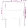 vidaXL Čelo postele so záhybmi sivé 93 x 23 x 118/128 cm umelá koža