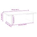 vidaXL Stojan na monitor sivý 50x27x15 cm masívna borovica