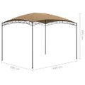 vidaXL Altánok 3x4x2,65 m sivohnedý 180 g/m²