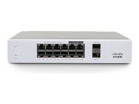 Cisco Meraki MS130-12X - Prepínač - riadený - 8 x 10/100/1000Base-T + 4 x 2.5GBase-T + 2 x 10Gb Ethernet SFP+ - desktop, na upevnenie na stenu - PoE++ (240 W)