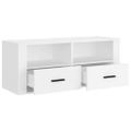 vidaXL TV skrinka biela 100x35x40 cm spracované drevo