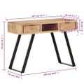 vidaXL Stolík 107x45x79 cm akáciový masív s prirodzenými hranami