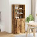 vidaXL Highboard Staré drevo 80 x 42,5 x 185 cm Kompozitné drevo