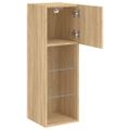 vidaXL TV skrinky s LED svetlami 2 ks dub sonoma 30,5x30x90 cm
