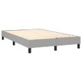vidaXL Posteľný rám s boxspringom bledosivý 120x200 cm látka