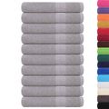 vidaXL Saunové osušky FROGN 10 ks sivé 80x200 cm 360 g/m²