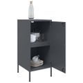 vidaXL Komody 2ks antracitové 36x39x79 cm oceľ valcovaná za studena