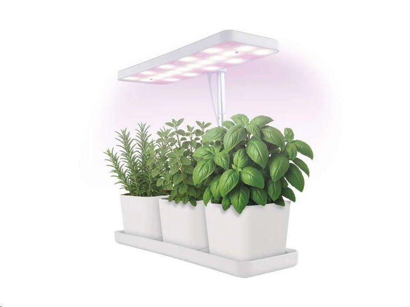Pěstební lampa EMOS Z7904 LED GROW 7 W, časovač, stmívatelná, bílá
