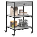 vidaXL Kuchynský vozík sivý dub sonoma 60x48x89,5 cm kompozitné drevo