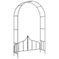 vidaXL Záhradná pergola s bránou čierna 138x40x238 cm železná