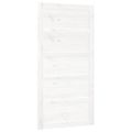 vidaXL Dvere do stodoly biele 100x1,8x204,5 cm masívna borovica