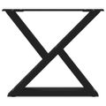 vidaXL Nohy konferenčného stolíka 2 ks čierne 50 x (42-43,3) cm oceľové