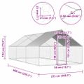 vidaXL Vonkajšia klietka pre sliepky 2,75x6x1,92 m, pozinkovaná oceľ