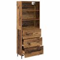 vidaXL Highboard 2 ks Staré drevo 69,5 x 32,5 x 180 cm