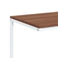 vidaXL Príručný stolík a kolieska biely 55x35x70 cm spracované drevo
