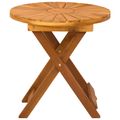 vidaXL Bistro stôl Prírodná Ø45 x 45 cm Pevné akáciové drevo