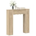 vidaXL Rám krbu Dub sonoma 102 x 20 x 102 cm Kompozitné drevo