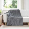 vidaXL Prikrývky na hodenie 6 ks Tmavo šedá 200 x 150 cm 4.5 kg Flís
