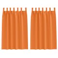 vidaXL Záclony na zatemnenie s krúžkami 2 ks Jasná oranžová Polyester