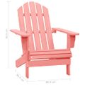vidaXL Záhradná stolička Adirondack so stolíkom jedľový masív ružová